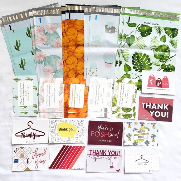 Office Poshmark Thank You Card Poly Mailer Shipping Set Poshmark